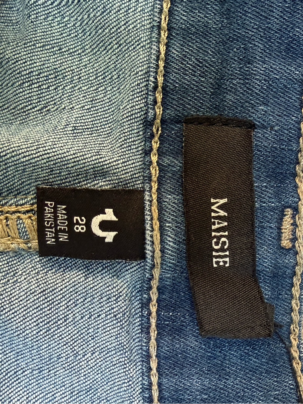 True Religion Women's Blue Denim Distressed Cutoff Shorts - Picture 5 of 5